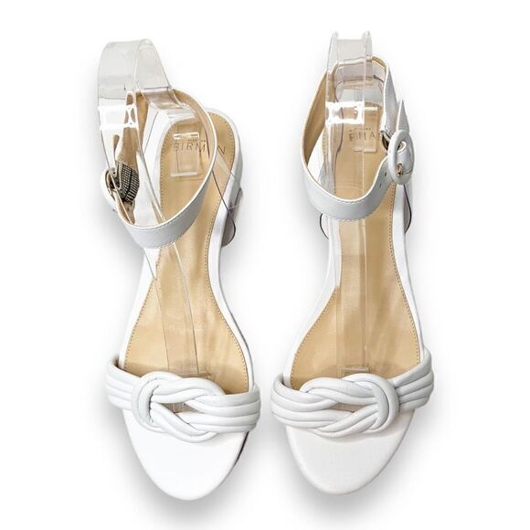 Alexandre Birman Vicky Vinyl 30 in White Low 1” Block Heel Women’s Size 37 (6.5) - Picture 5 of 11